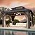 QZEN 10'x12' Hardtop Gazebo, Outdoor Double Roof Galvanized Steel Gazebo, Aluminum Frame Permanent Pavilion with Curtains & Netting for Backyard, Patio, Deck (10' x 12')