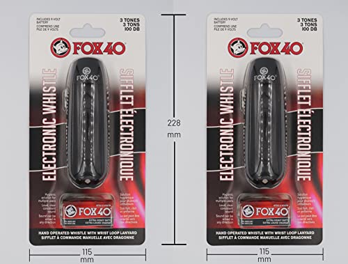 Silbato electrónico Fox 40 3 tonos 9V pack de 2 miniatura 2