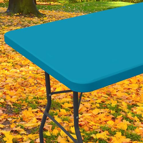 Moosfor Rectangle Spandex Fitted Table Cloth, 4FT Elastic Tablecloth
