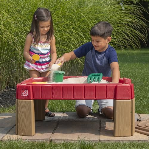 Step2 Naturally Playful Sand Table, Kids Sand Activity Sensory Table, 5 Piece Accessory Kit, Toddler Summer Outdoor Toys, 2+ Years Old - image 8