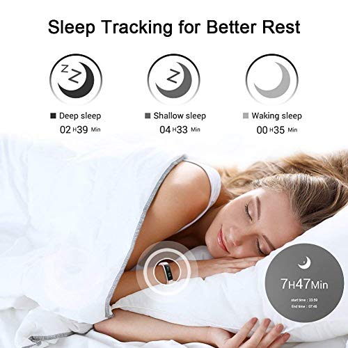 LETSCOM Fitness Tracker with Heart Rate Monitor, Slim Sports Activity Tracker Watch, Waterproof Pedometer Watch with Sleep Monitor, Step Tracker for Women, and Men - Thumbnail 5