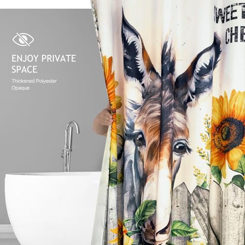 Vimorco-Shower-Curtain-Funny-Donkey-Cute-Donkey-Shower-Curtains-for-Bathroom-Waterproof-Quick-Dry-Polyester-Fabric-Shower-Curtain-Farmhouse-Sunflower-Bathroom-Set-Bath-Curtain-Decor-72x-72 Vimorco Shower Curtain Funny Donkey Cute Donkey Shower Curtains for Bathroom Waterproof Quick Dry Polyester Fabric Shower Curtain Farmhouse Sunflower Bathroom Set Bath Curtain Decor 72x 72
