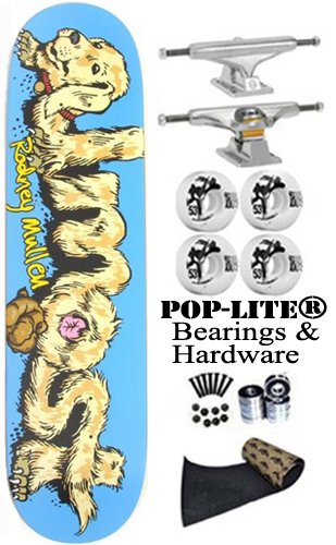 Almost Rodney Mullen Mutt Work Mark 8.0 Skateboard Deck Complete Independent Trucks Bones 53mm Wheels Jessup Grip Tape Pop-Lite Abec 7 Bearings