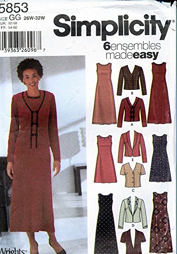 Robe en deux longueurs et vestes Simplicity 5853 pour un style quotidien élégant