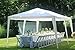 Palm Springs 10 X 20 White Party Tent Gazebo Canopy with Sidewalls