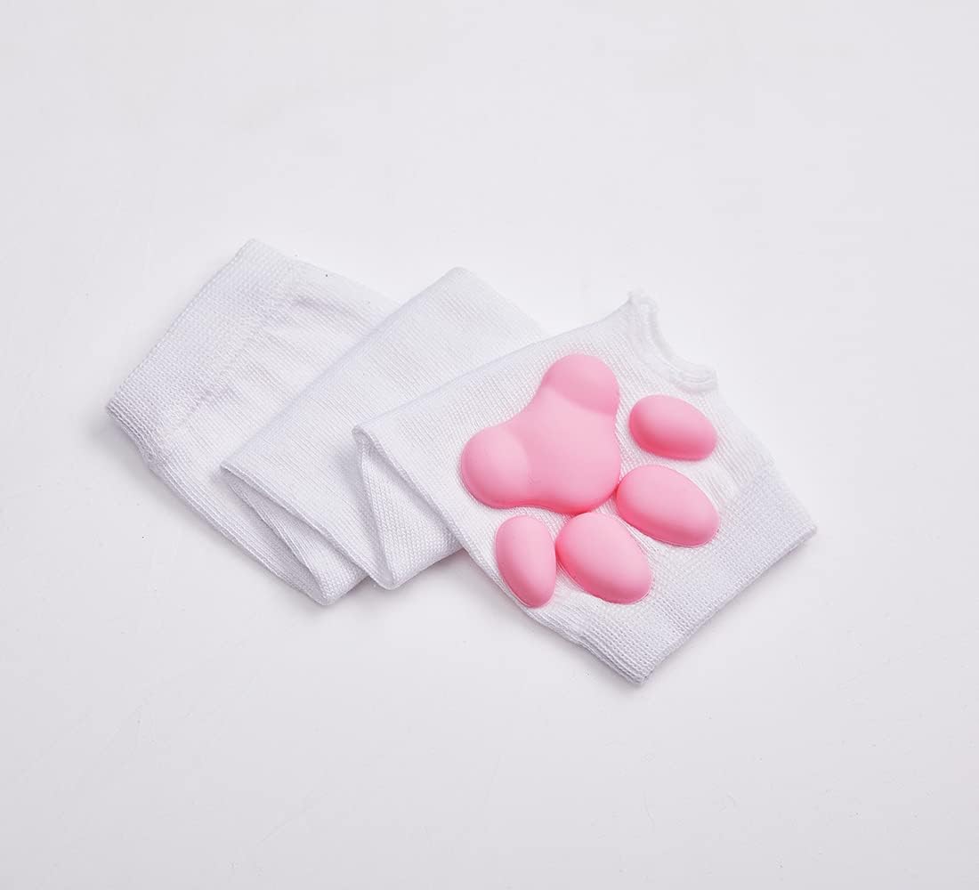 Cute Cat Paw Mittens Gloves, Kawaii Cat Cosplay Kawaii Soft 3D Toes Beans Fingerless Cat Claw Paws Pad Sleeve - Image 3