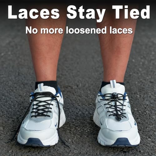 image for RJ-Sport Elastic Shoe Laces - Quick to Install No Tie Shoelaces for Ki