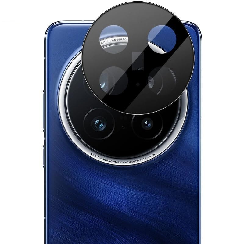 Image of HPTech Camera Lens Protector Compatible with Vivo X200 Pro | 3D Premium Tempered Glass | 9H Hardness | Ultra HD Clarity | Anti-Scratch Camera Guard | Easy Installation - Black (Pack of 1)