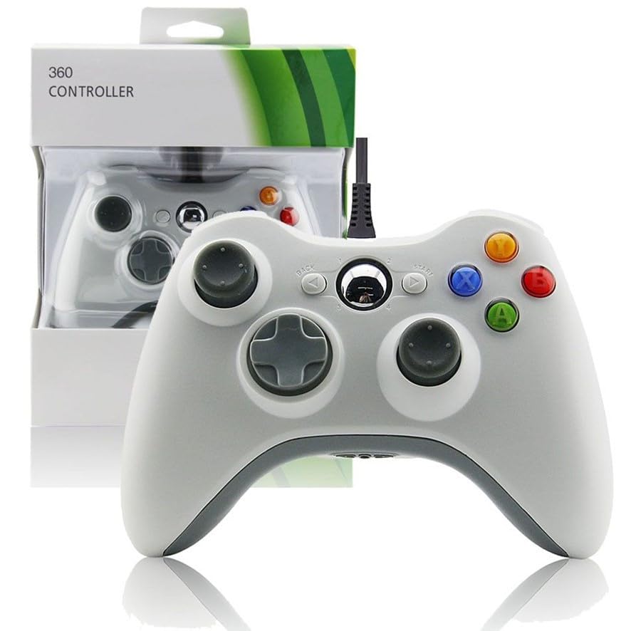 MANDO CON CABLE PARA MICROSOFT XBOX 360 WIRED GAME CONTROLLER COLOR BLANCO