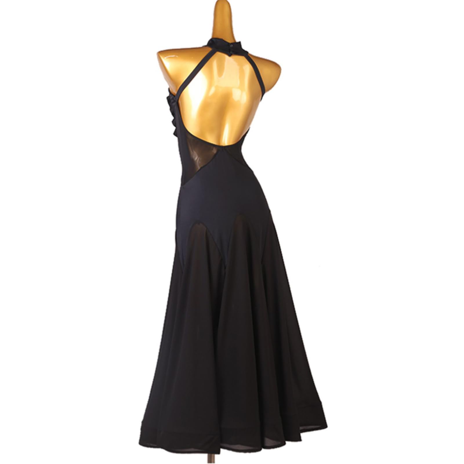 Damen Lyrisch Tanzkleid Ballettkleid Ärmellos Pailletten Trikot Mit Wickelrock Modern Contemporary Tanzkostüme Bühnenanzug