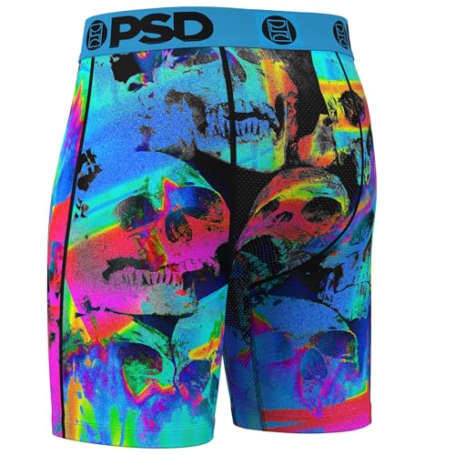 PSD Men's Boxer Briefs - Thermal Skulls, 7 Inch Inseam, Moisture-Wicking, 4-Way Stretch, Boxer Briefs for Men, Size Small3