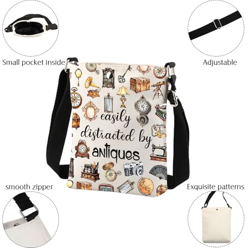 BNQL Antique Crossbody Bag Easily Distracted By Antiques Lover Gifts Funny Antique Gifts Antique Collector Gifts Cell Phone Purse4