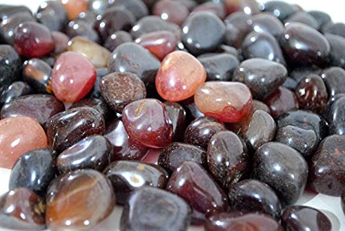 Image of Maroon Onyx Pebbles for Decoration - Pebbles Stones for Fish Tank Aquarium, Fountain, Table Decor - Decorative Stones and Pebbles for Home /Garden Decor (900 Grams, Maroon Onyx)