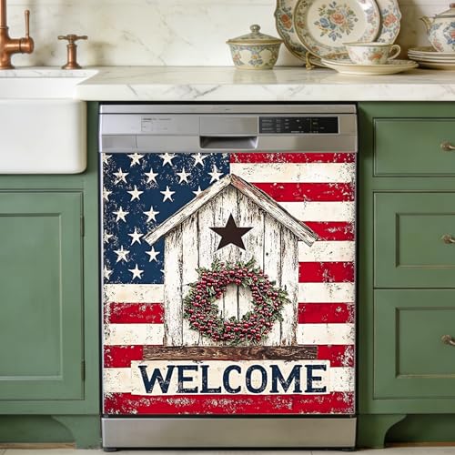 Dishwasher Magnet Cover, 23" x 26" Reusable Kitchen Appliance Decor