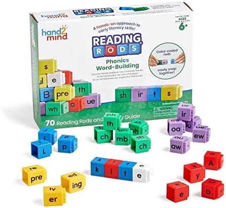 Learning Resources Reading Rods Word Forming Sticks with English Phonemes, Reading Learning, Word Forming Activities, Spelling Toys, Montessori Letters