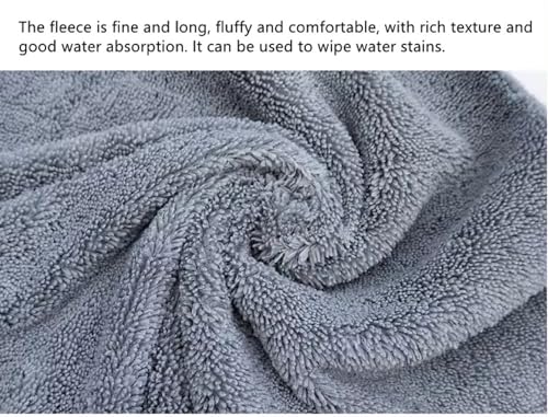Image of 340 GSM Microfiber Cloth for Car - Edgless & Dual Sided Microfiber Cleaning Cloth - Lint & Streak Free Car Cloth - Multipurpose Car Wash Cloth for Interior & Exterior - 4pc, 40x40 cm- Grey