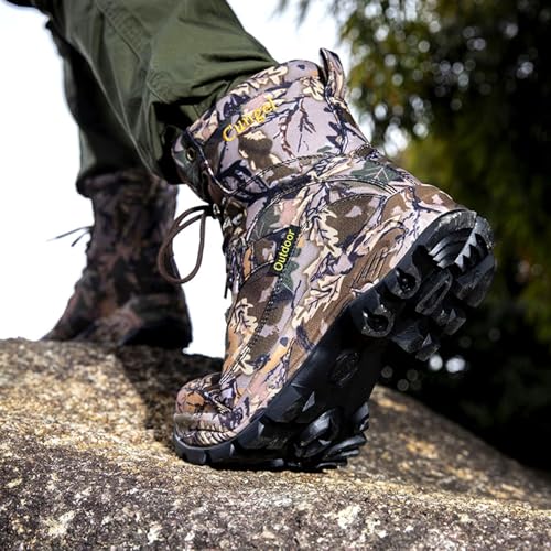 Camo Hiking Boots for Men Waterproof Slip-Resistant Durable Breathable Hunting Boots for Men Perfect for Outdoor Activities Mens Hunting Shoes Heavy Duty Camouflage Boots4