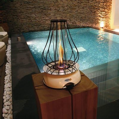 CF-200B Cycloflame Table Top Fireplace, Stainless Steel Wick, Deluxe Brown
