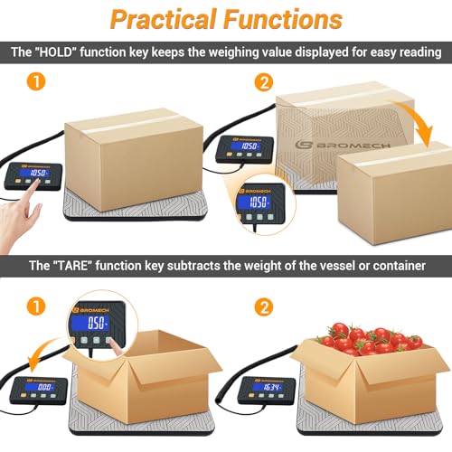postal scales for shipping packages 440lb heavy duty digital mail scale high accuracy 035oz postage scale wseparate display type-c charging for small business warehouse luggage home pet