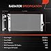 A-Premium Engine Coolant Radiator Assembly Compatible with BMW 535i 2011-2016, 535i GT 2010-2017, 740i 740Li 2011-2012, ActiveHybrid 5 2012-2016, Automatic Transmission, Replace# BM3010163
