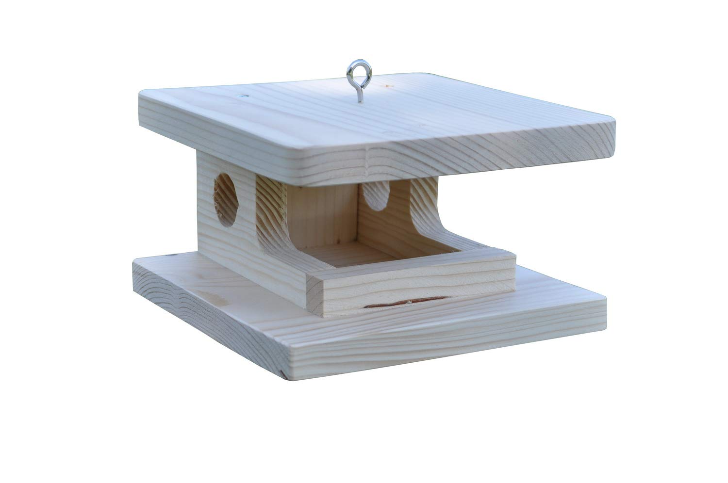 Nichoir oiseau Rossignol Creastuce avec abri et mangeoire bois