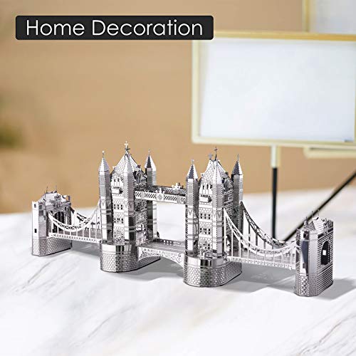 Piececool 3D Puzzles for Adults, London Tower Bridge Metal Models Kit, Famous Landmarks Architecture Building Models Kits, DIY Craft Kits Gifts for Birhtday Christmas, 65 Pcs - Image 5