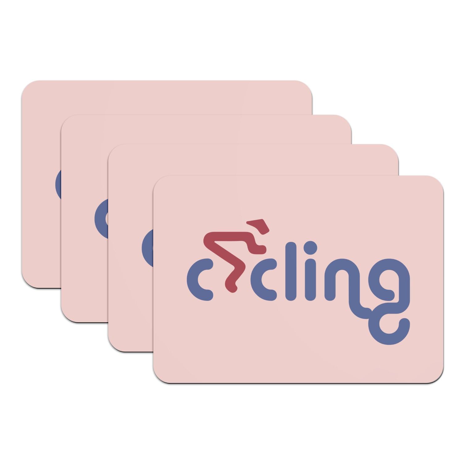 Sets de table vélo rose caoutchouc cyclisme France grand format
