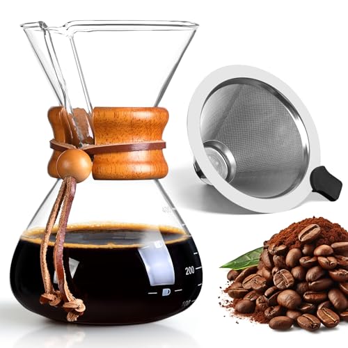 FrutPunch Pour Over Coffee Maker 13.5 OZ with Steel Filter