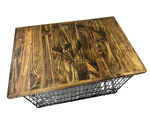Handmade Wood kennel topper with safety lip, crate topper, Provincial stain, (19 x 30) Handmade Wood kennel topper with safety lip, crate topper, Provincial stain, (19 x 30)