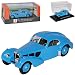 Produktbild Atlas Bugatti 57SC Atlantic Coupe Blau 1934-1940 mit Sockel und Vitrine 1/43 Modell Auto