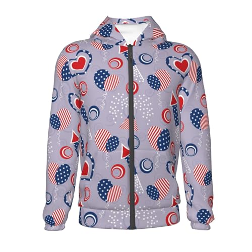 Independence Day Kid Hoodies Boys Zip Up Sweatshirts Girls Pullover with Pocket2