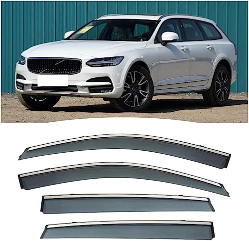 PANXUC Deflectores de Viento para Volvo V90 2019-2022.Cortavientos Ventana Coche deflectores de Aire Ventana dePuertas Delanteras