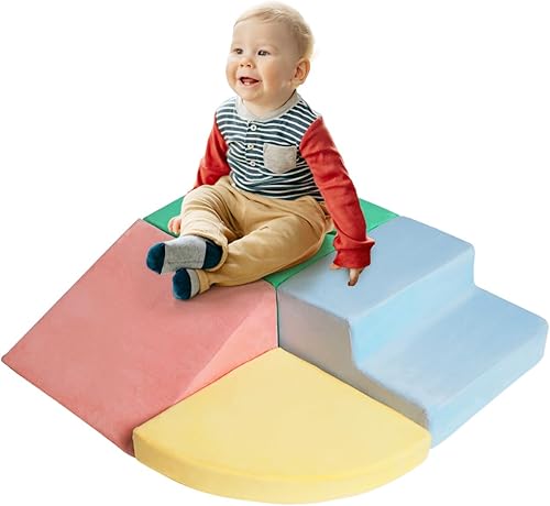 Miniatura 8 de DTRK Juguetes de escalada para niños pequeños de 1 a 3 años, 4 piezas, suave gimnasio de juego para niños, escalador de esquina de espuma para