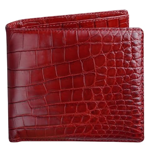 Image of HATA Men Leather Bifold Wallet RFID Blocking Front Pocket Exotic Billfold Handmade Gift For Birthday Wedding Anniversary Father's Day