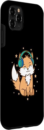Miniatura 3 de Funda para iPhone 11 Pro Max Fox para escuchar música Nature Animal Zoo