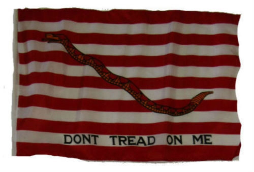 1st Navy Jack First Gadsden Don't Tread On Me 12"x18" Sleeved Polyester Garden Flags
