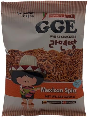 Wei Lih GGE Noodle Snack Wheat Crackers Mexican Spicy Flavour 80g / 2.82 oz