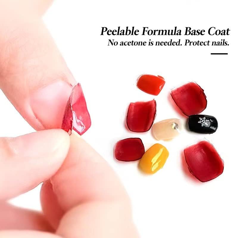 FZANEST Peel Off Base Coat Gel Polish 15ml UV LED Light Non Toxic Vegan Cruelty Free