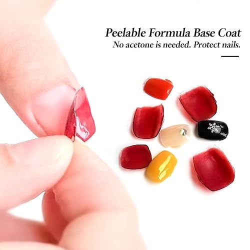 Fzanest Peel Off Gel Base Coat For Gel Nail Polish,15Ml Uv Led Light Peelabel Base Gel Polish Non Toxic Vegan Cruelty Free #TOP1