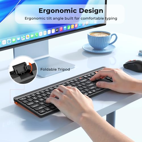 MEETION Bluetooth Keyboard and Mouse Combo, Silent Multi-Device, Black by MEETION - Used condition - Image 6