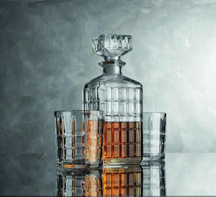 Godinger Three Piece Bar Tool Set with 1 Decanter and 2 Double Old Fashioned Glasses