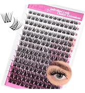 FADLASH Lash Clusters Wispy Eyelash Cluster D Curl 8-16mm Cluster Eyelash Extensions 168Pcs Indiv...