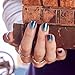 WICKED X imPRESS Press On Nails, ‘Welcome To Shiz’, Blue, Short Squoval, New Improved Adhesive, Up To 10 Day Hold, Includes 30 Fake Nails, 1 Prep Pad, 1 Manicure Stick, 1 Mini File