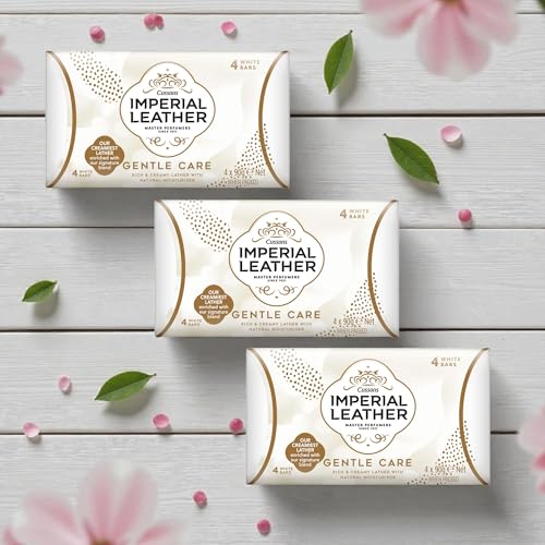 12 x Imperial Leather Gentle Care Creamy Soap Bar for Sensitive Skin 4 x 90g (Pack of 3)