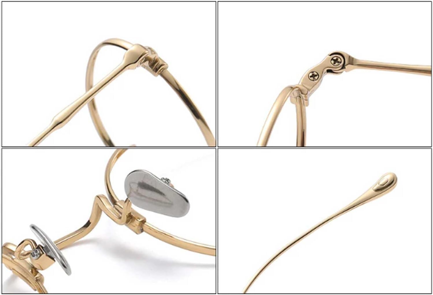 Montature Montature per Occhiali Leggere Montature per Occhiali in Titanio Lenti per Occhiali Rotonde Trasparenti Montature per Occhiali Occhiali alla Moda Unisex Comodo da Indossare