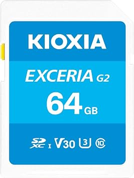 KIOXIA KLNEB064G SD Card, 64 GB, SDXC, UHS-I, U3, V30, Class 10, Read Speed 100 MB/s, Write Speed 50 MB/s, 4K Compatible, Japanese Genuine Product