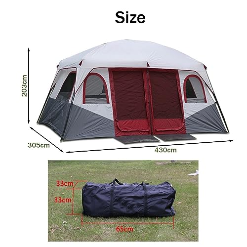 Carpa familiar YCKEGEW para 8 personas, roja miniatura 3