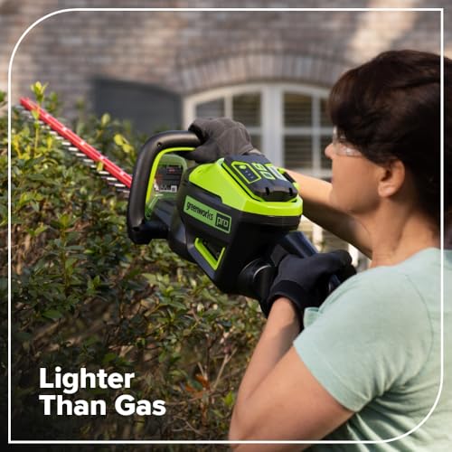 Image of Greenworks 82V 26 in Cordless Hedge Trimmer, 2.0 Ah Battery and Charger