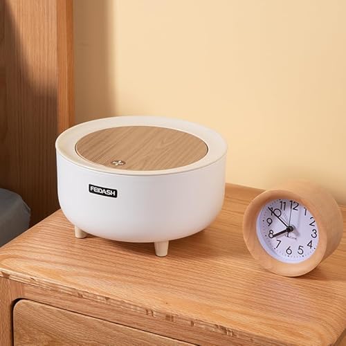 Papelera concon sistema point-and-click para sobremesa Bote de basura de escritorio,Cubo de basura de baño para desechos cosméticos-Práctico contenedor de residuos de plástico de 2 litros de capacidad