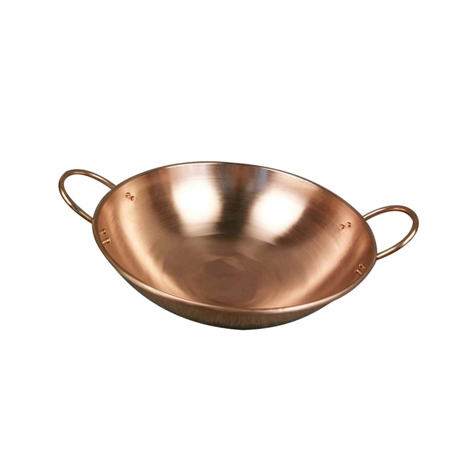 Topf aus reinem Kupfer ohne Deckel, schöne Form, Bratpfanne, Schmorpfanne, Kupfer-Kochgeschirr, 28 cm